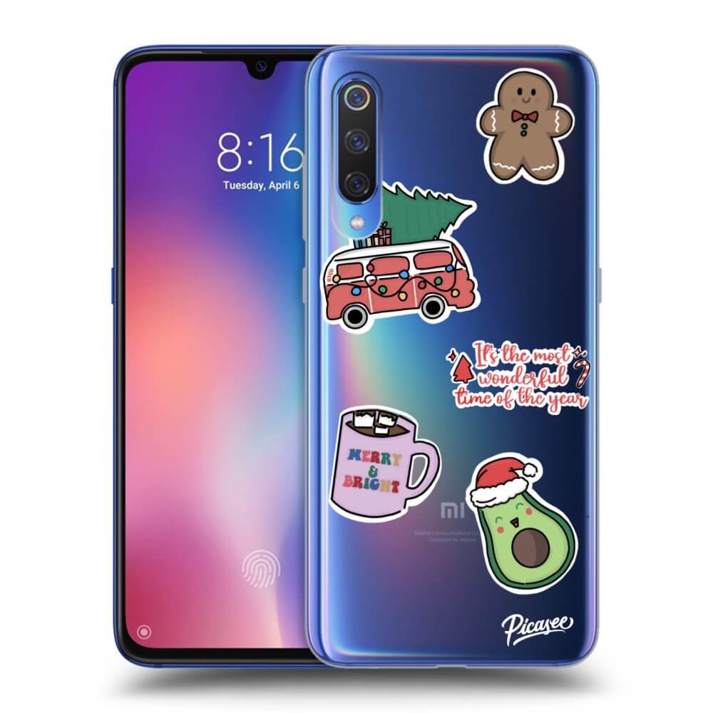 Silikonový Průhledný Obal Pro Xiaomi Mi 9 - Christmas Stickers