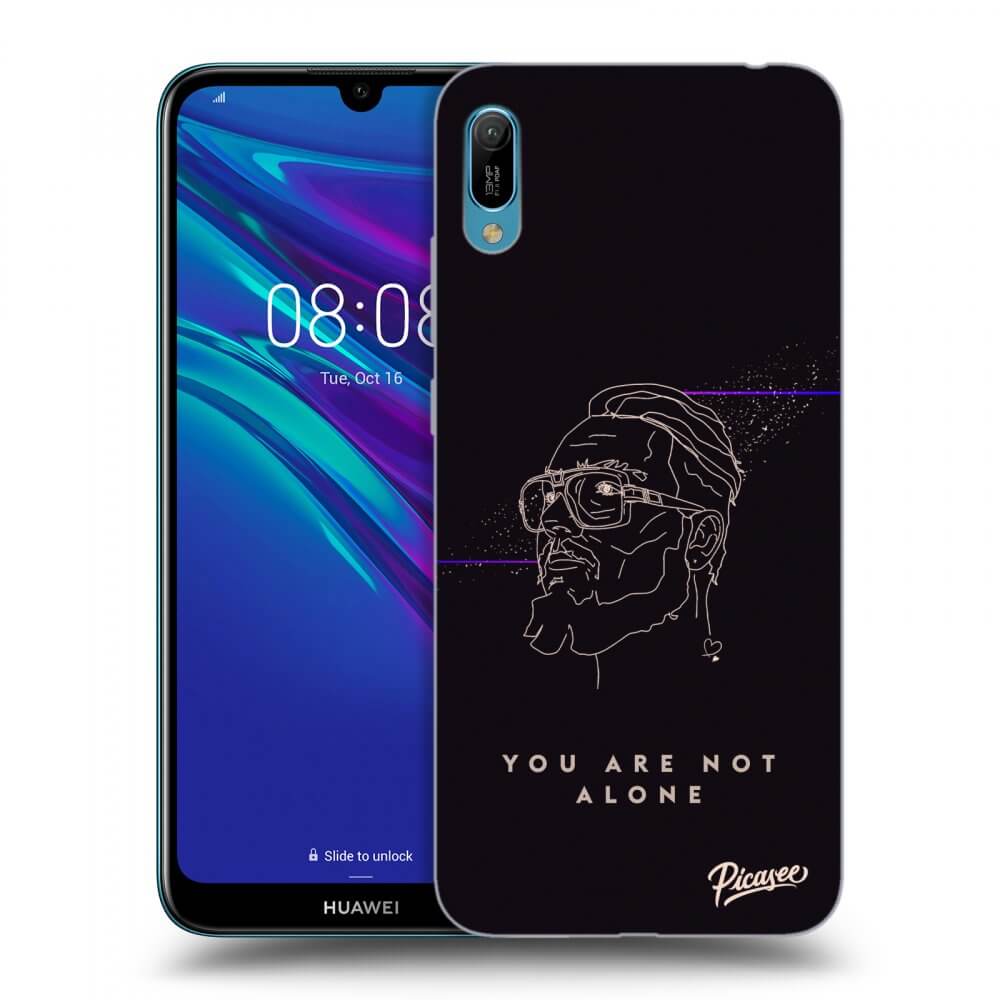 Silikonový černý Obal Pro Huawei Y6 2019 - You Are Not Alone