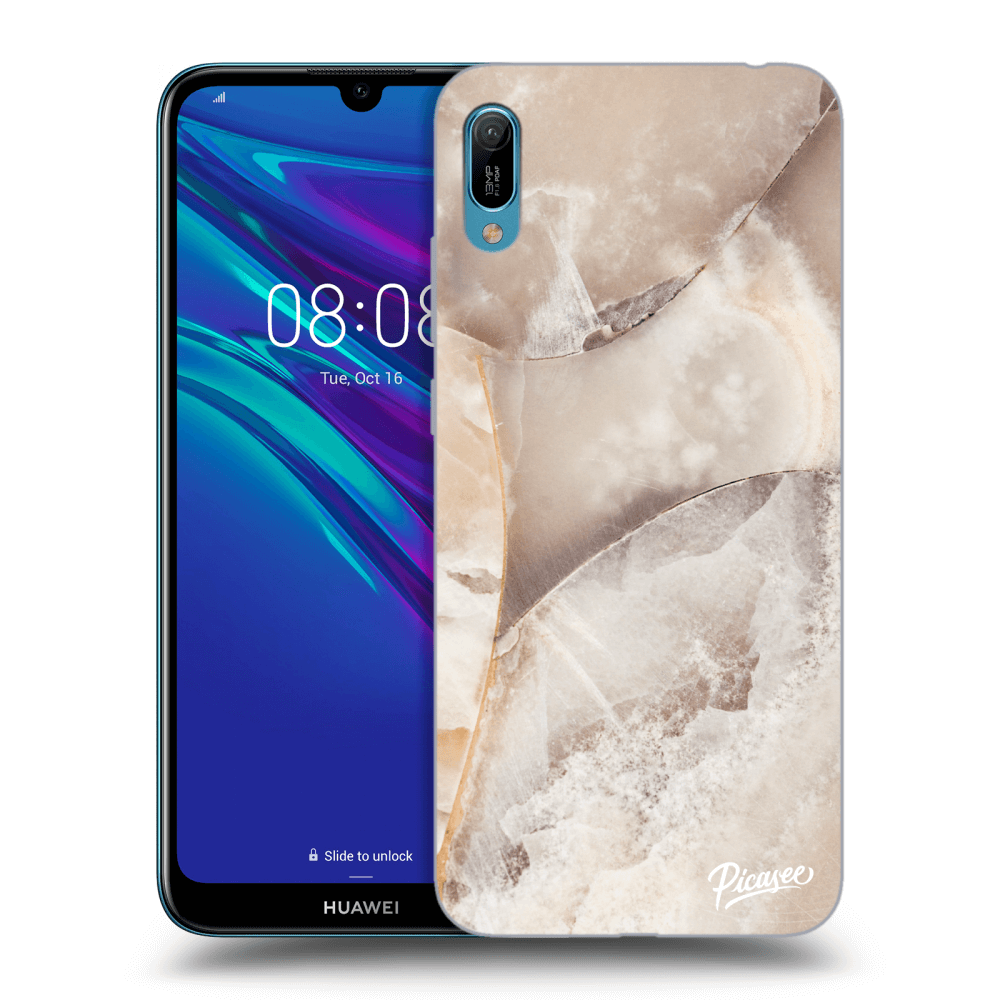 Silikonový černý Obal Pro Huawei Y6 2019 - Cream Marble