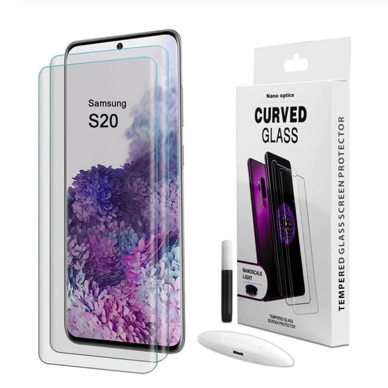 3x 3D UV Ochranné Sklo Pro Samsung Galaxy S20 G980F - 2+1 Zdarma
