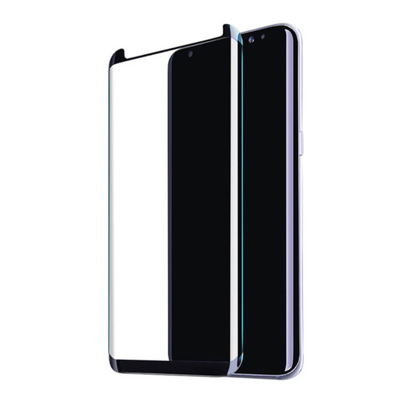 3x 3D Zahnuté Ochranné Sklo Pro Samsung Galaxy S8+ G955F - černé - 2+1 Zdarma