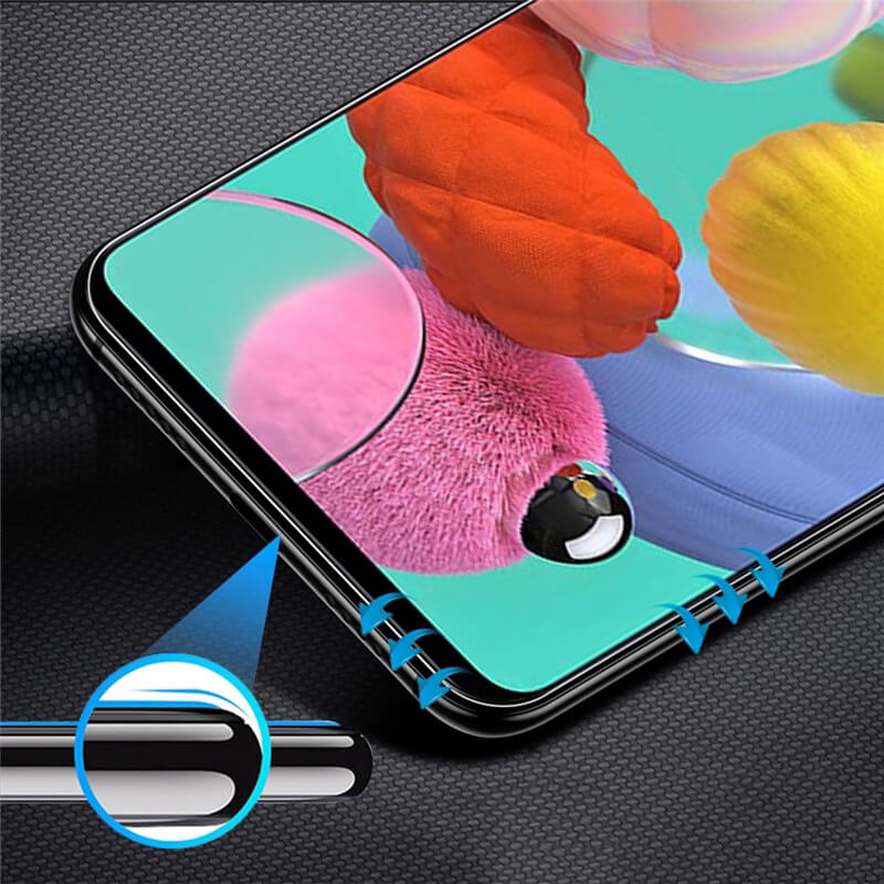 3D Ochranné Tvrzené Sklo S Rámečkem Pro Samsung Galaxy A41 A415F - černé