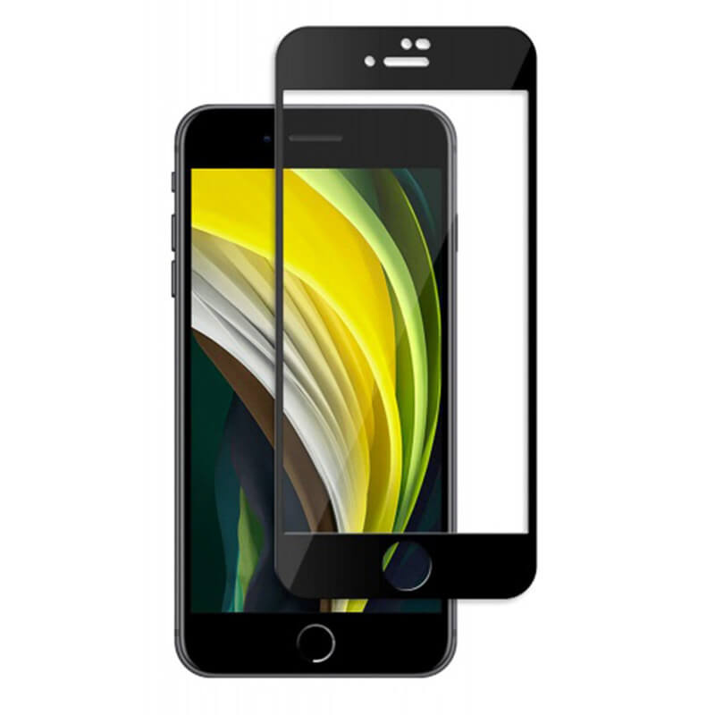 3D Ochranné Tvrzené Sklo S Rámečkem Pro Apple IPhone SE 2020 - černé