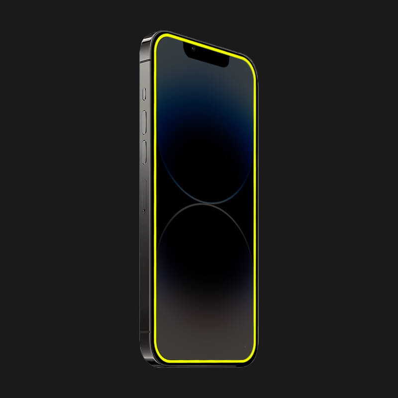 3x 3D Ochranné Tvrzené Sklo Se Svítícím Rámečkem Pro Apple IPhone XS Max - Žlutá - 2+1 Zdarma